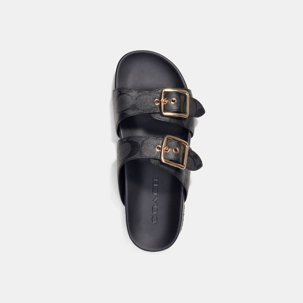 NWT Coach Outlet Allanah Sandal In Signature Canvas - Picture 3 of 6